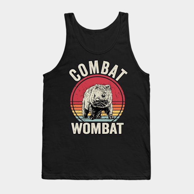 Combat Wombat Funny Tank Top by Visual Vibes